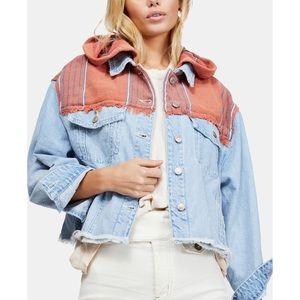 Free People Denim Jacket Baha Wash Size S
